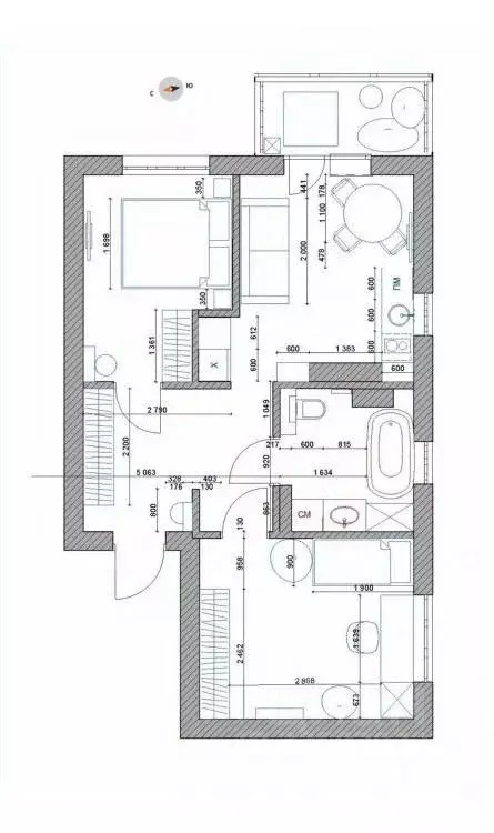 3-к кв. Иркутская область, Иркутск ул. Юрия Левитанского, 12 (53.4 м) - Фото 2