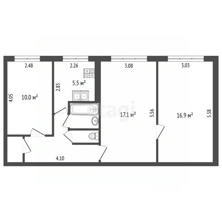 3-к кв. Камчатский край, Петропавловск-Камчатский Звездная ул., 30 ... - Фото 2