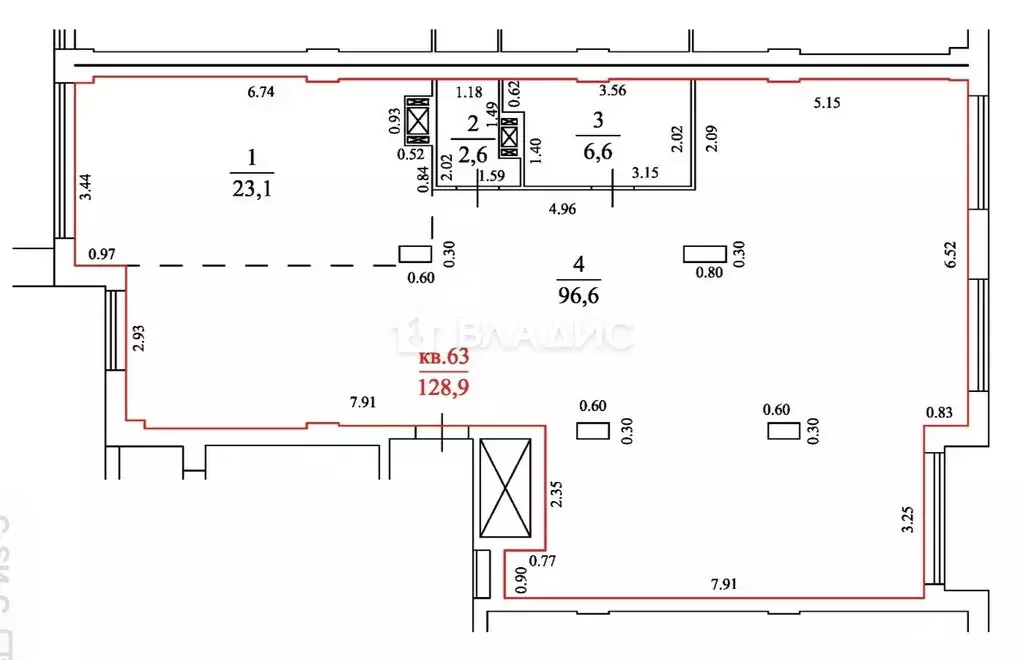 4-комнатная квартира: Нижний Новгород, улица Белинского, 66 (128.9 м) - Фото 1