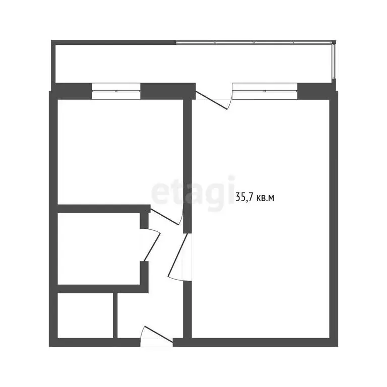 1-комнатная квартира: Томск, Сибирская улица, 106 (35.7 м) - Фото 1