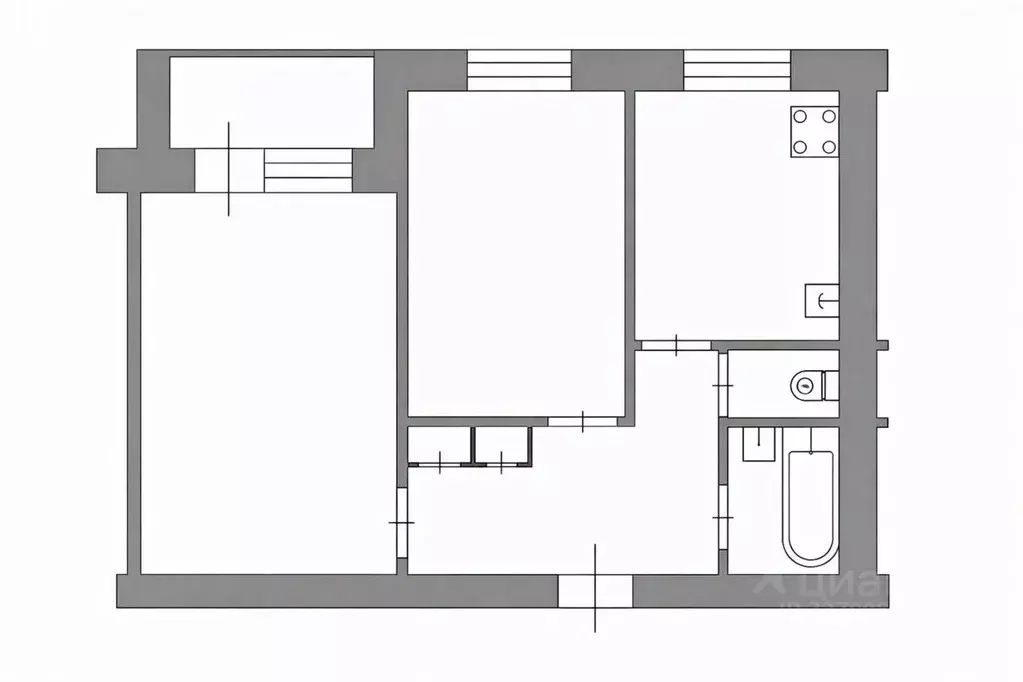 2-к кв. Липецкая область, Липецк просп. Победы, 21 (46.0 м) - Фото 1