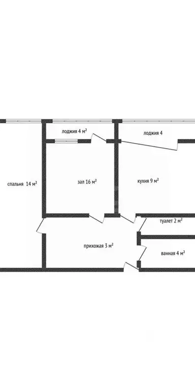 2-к кв. Адыгея, Майкоп ул. Горького, 214 (48.0 м) - Фото 1
