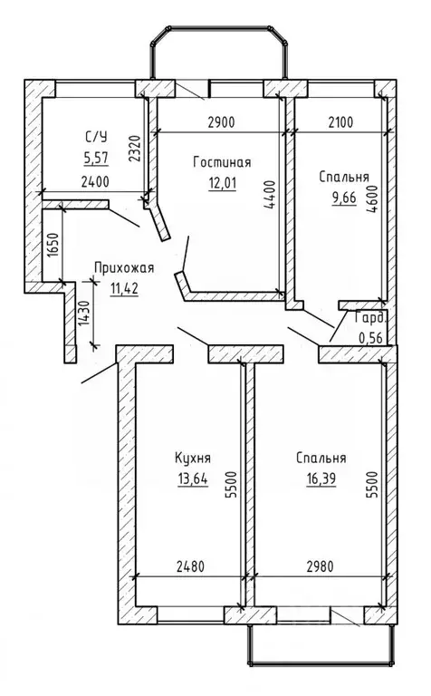 3-к кв. Кабардино-Балкария, Нальчик ул. Толстого (71.5 м) - Фото 2