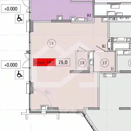 Торговая площадь в Москва Союз жилой комплекс, к3 (75 м) - Фото 2