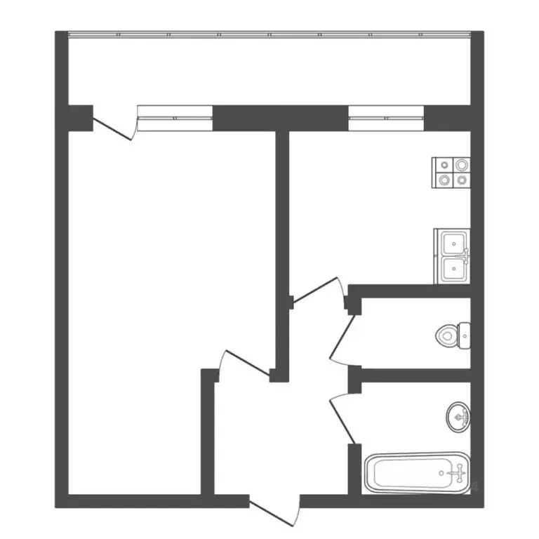 1-к кв. Тюменская область, Тюмень ул. 30 лет Победы, 115 (32.0 м) - Фото 2