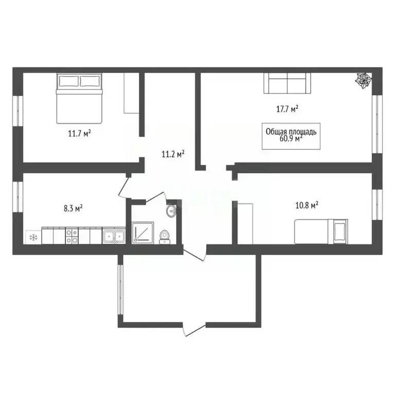 Дом в Новосибирская область, Маслянинский район, с. Пеньково ... - Фото 1