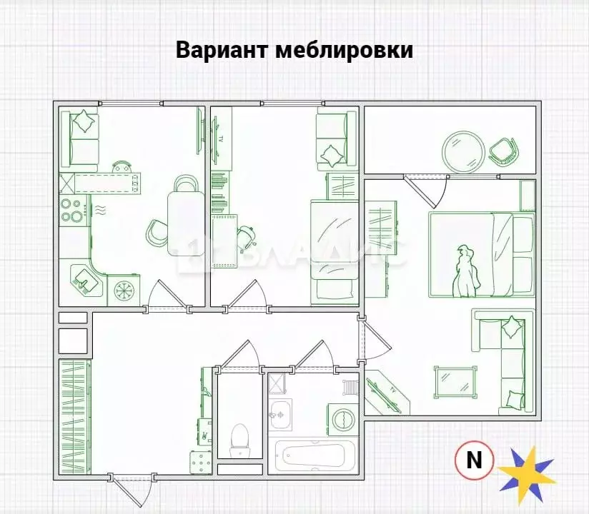 2-к кв. Санкт-Петербург, Санкт-Петербург, Сестрорецк ул. Гагаринская, ... - Фото 0