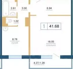 1-к кв. Красноярский край, Красноярск ул. Светлова, 42 (41.0 м) - Фото 1