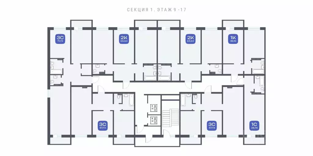 2-к кв. Новосибирская область, Новосибирск ул. Забалуева, с10 (65.63 ... - Фото 1