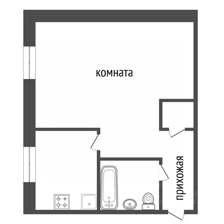1-к кв. Красноярский край, Красноярск ул. Александра Матросова, 16 ... - Фото 2