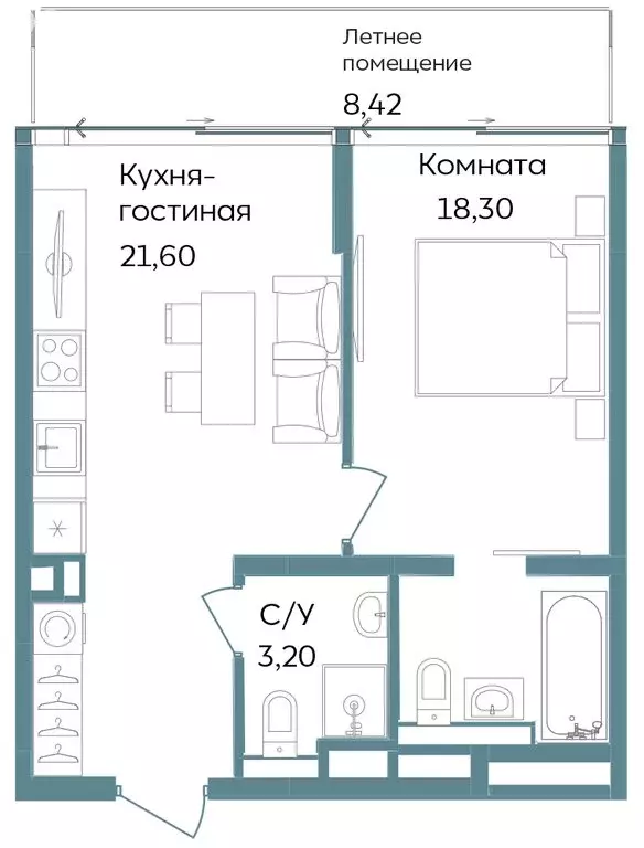 2-комнатная квартира: Республика Крым, Саки, курортный кластер Темпо ... - Фото 0