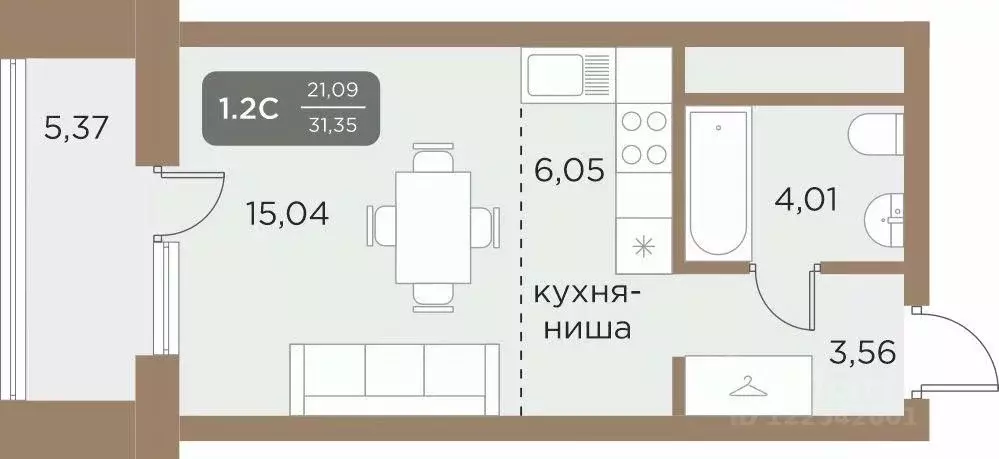 Студия Свердловская область, Екатеринбург Академический мкр, 22-й ... - Фото 0