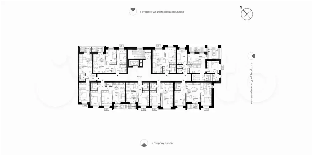 1-к. квартира, 45,7 м, 8/9 эт. - Фото 1