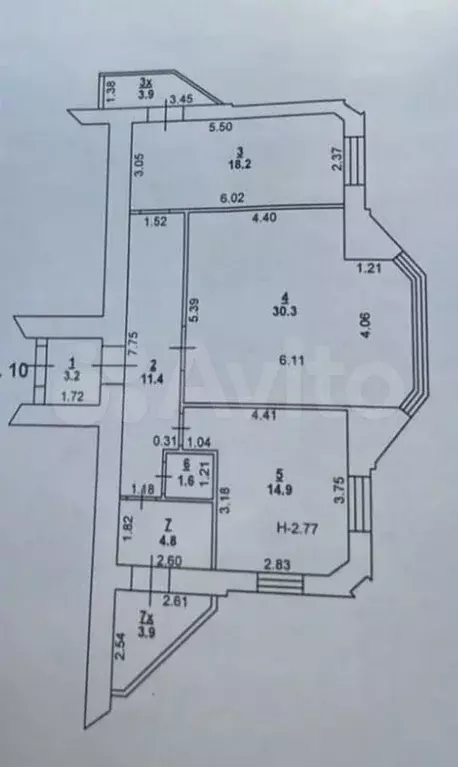 3-к. квартира, 90 м, 3/17 эт. - Фото 0
