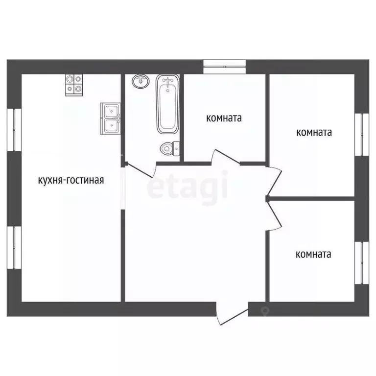 Дом в Калужская область, Малоярославецкий муниципальный округ, ... - Фото 0