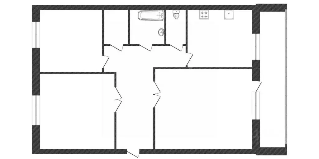 3-к кв. Курганская область, Курган Энергетики жилрайон, Кулацкий мкр, ... - Фото 2