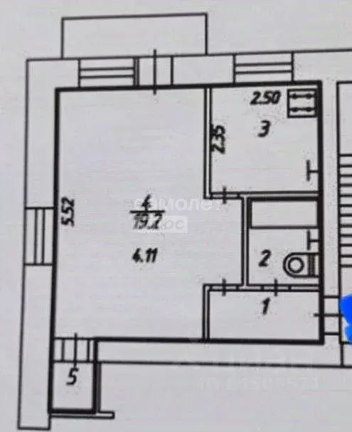 1-к кв. Калужская область, Калуга Московская ул., 126 (32.4 м) - Фото 2