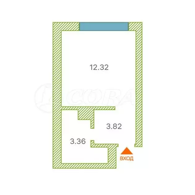 Квартира-студия: Тюмень, Лесопарковая улица, 1к1 (20.9 м) - Фото 0