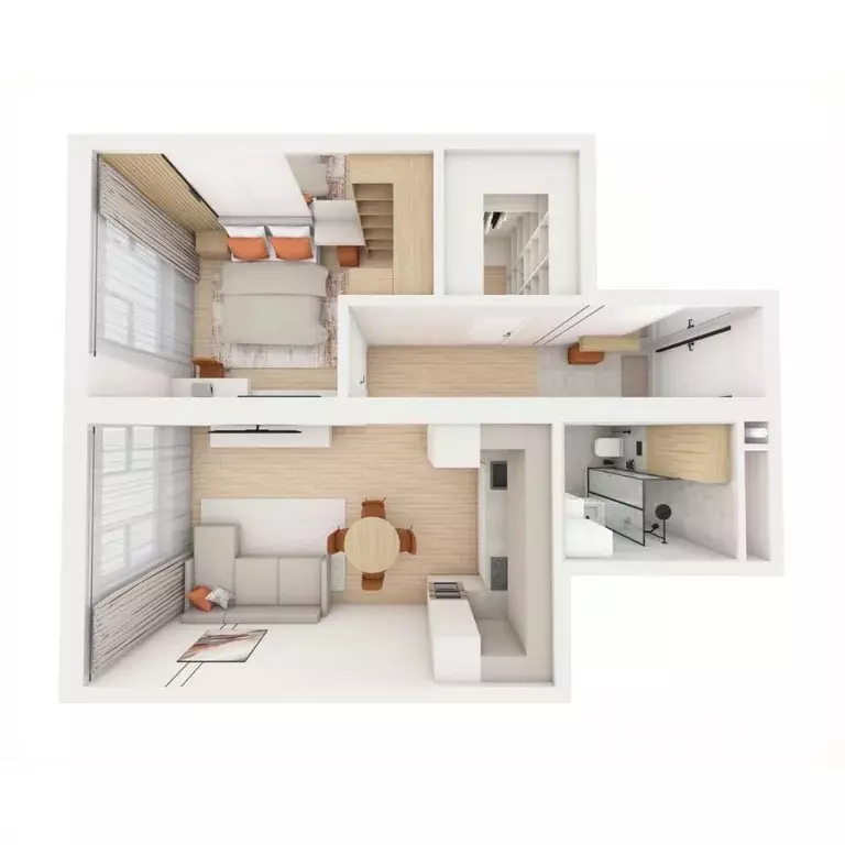 2-к кв. Приморский край, Владивосток ул. Нейбута (53.5 м) - Фото 2