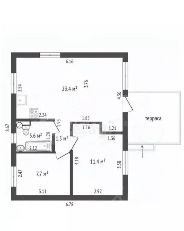 Дом в Севастополь Икар-2 садоводческое товарищество, 334 (50 м) - Фото 2