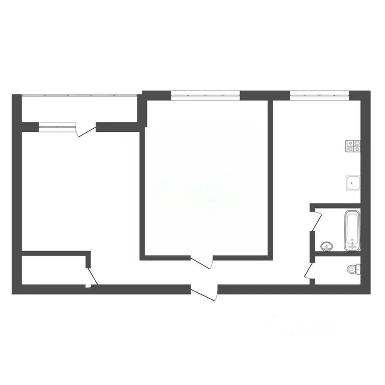 2-к кв. Тульская область, Тула Литейная ул., 32 (51.0 м) - Фото 1