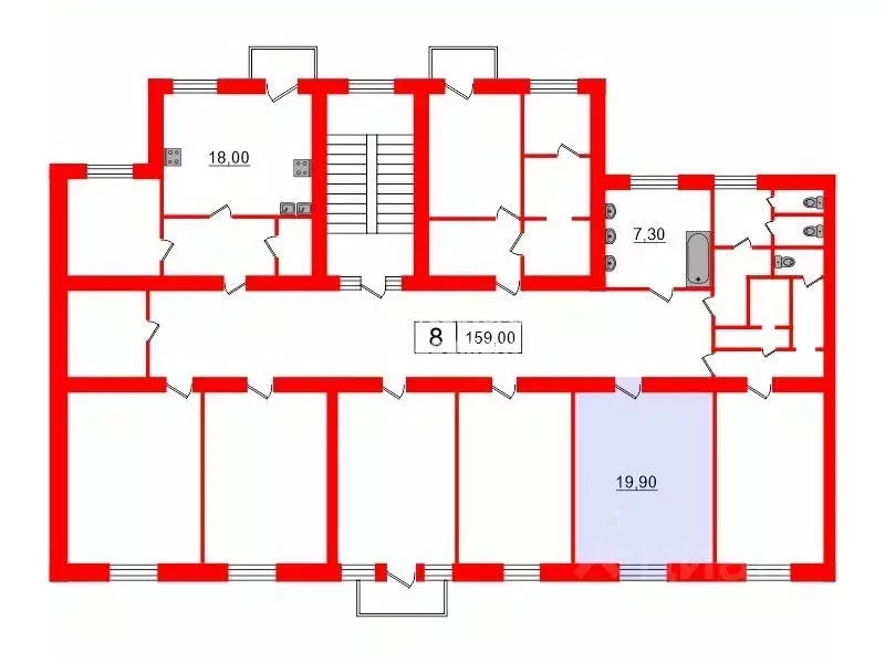 Комната Санкт-Петербург Гаванская ул., 43 (19.9 м) - Фото 1