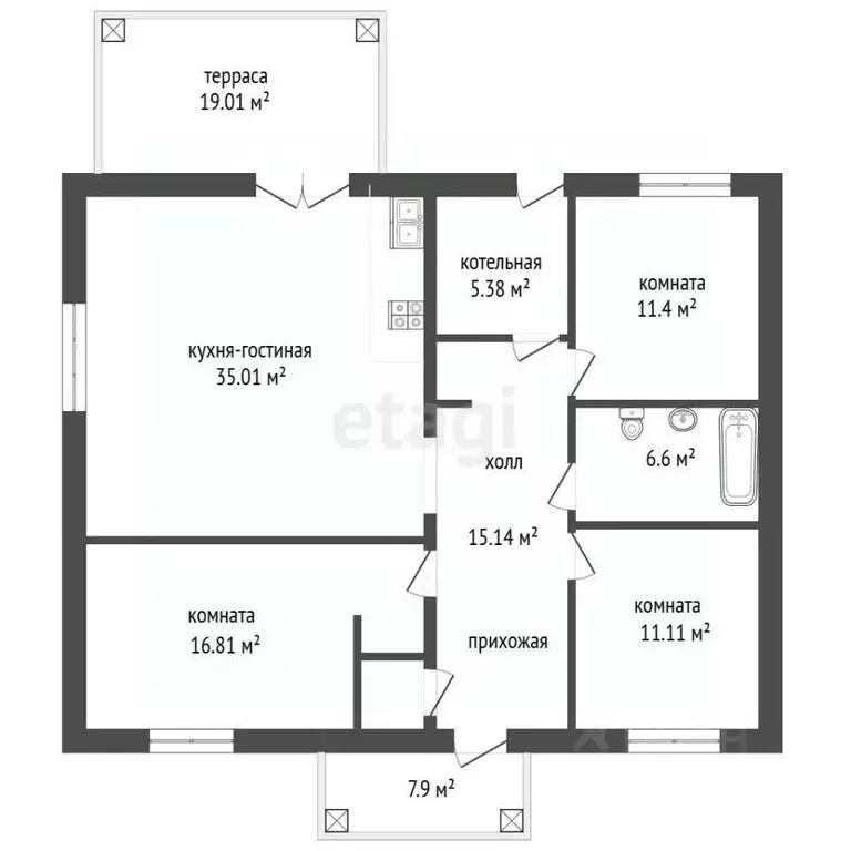 Дом в Калужская область, Калуга Московский кп,  (109 м) - Фото 2