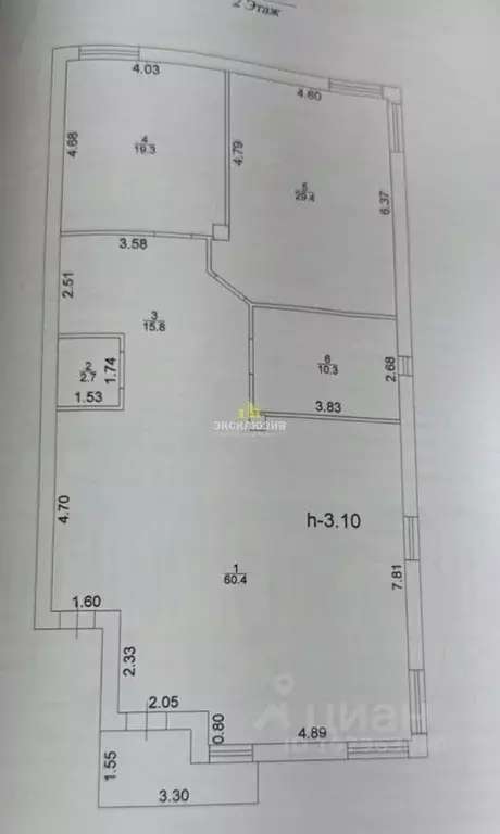 3-к кв. Ставропольский край, Ессентуки Октябрьская ул., 97 (150.0 м) - Фото 2