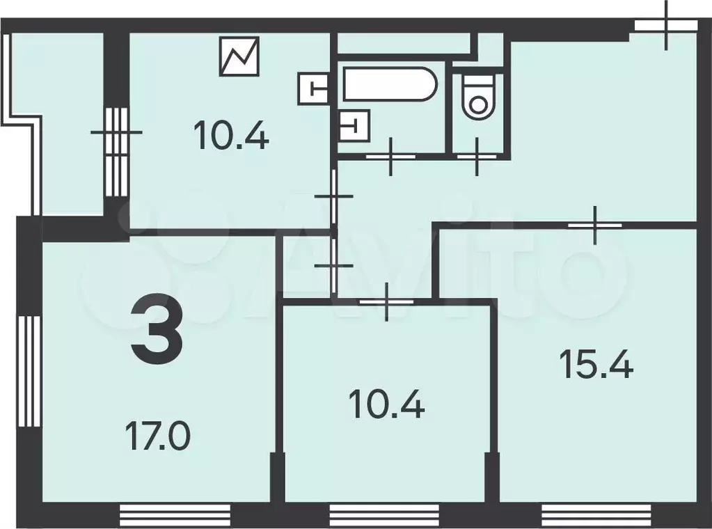 Аукцион: 3-к. квартира, 70,3 м, 2/20 эт. - Фото 0