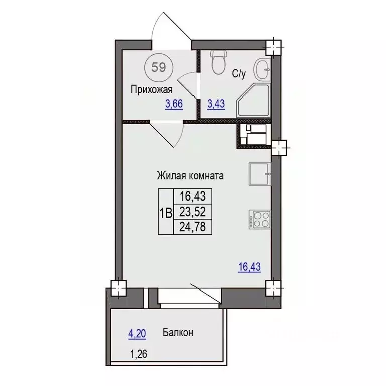 1-к кв. Псковская область, Псковский район, Завеличенская волость, д. ... - Фото 1