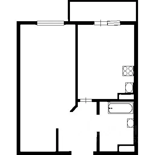 1-к кв. Новосибирская область, Новосибирск ул. Петухова, 105 (38.0 м) - Фото 2