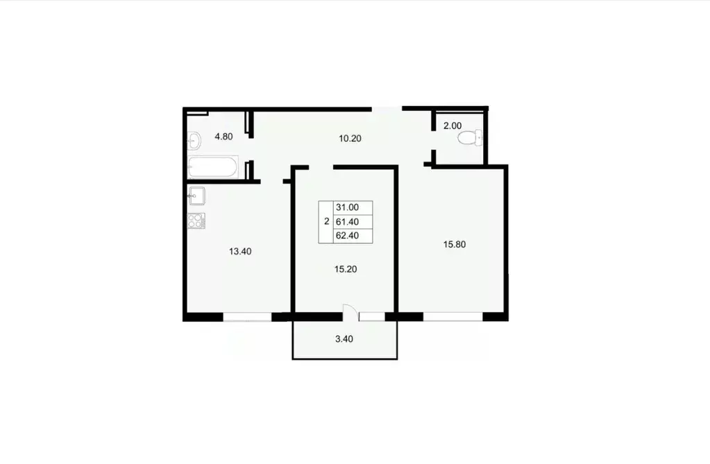 2-к кв. Краснодарский край, Краснодар ул. Героев-Разведчиков, 11 (62.4 ... - Фото 0