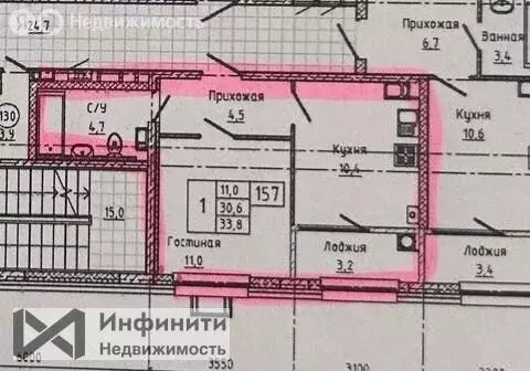 1-комнатная квартира: Ставрополь, Российский проспект, 17к2 (33.8 м) - Фото 0