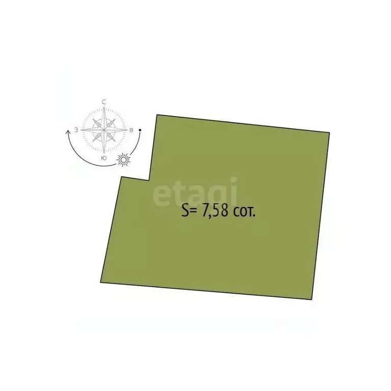 Участок в Новосибирская область, Новосибирск 8-й Бронный пер. (7.58 ... - Фото 1