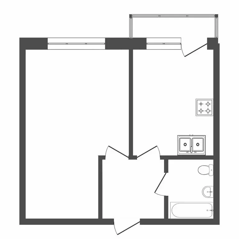 1-комнатная квартира: Тюмень, улица Николая Чаплина, 126 (36.6 м) - Фото 1