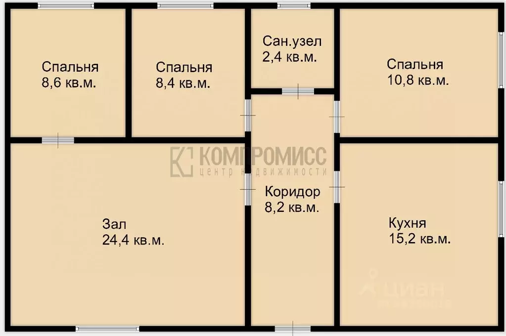 Дом в Краснодарский край, Абинск Уральская ул., 17 (78 м) - Фото 1