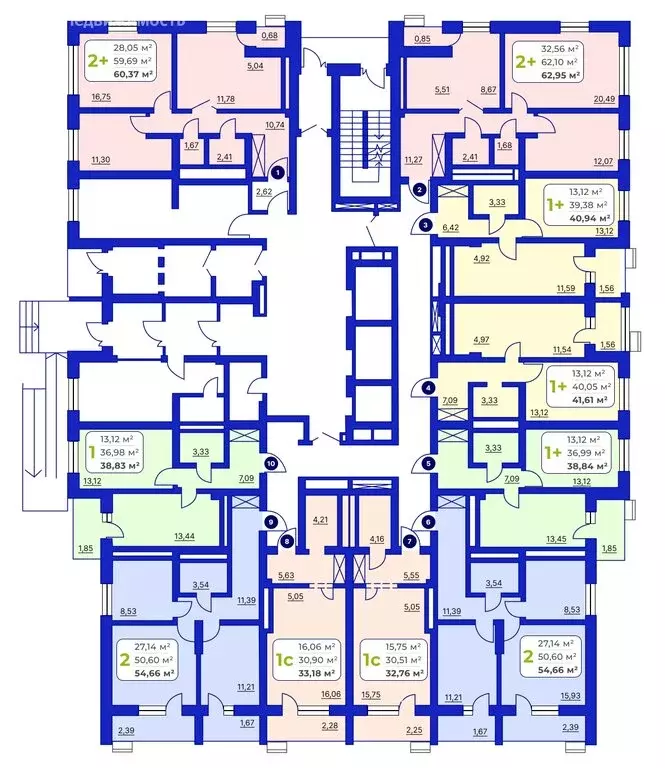 2-комнатная квартира: Уфа, Крестьянская улица, 33 (54.66 м) - Фото 2