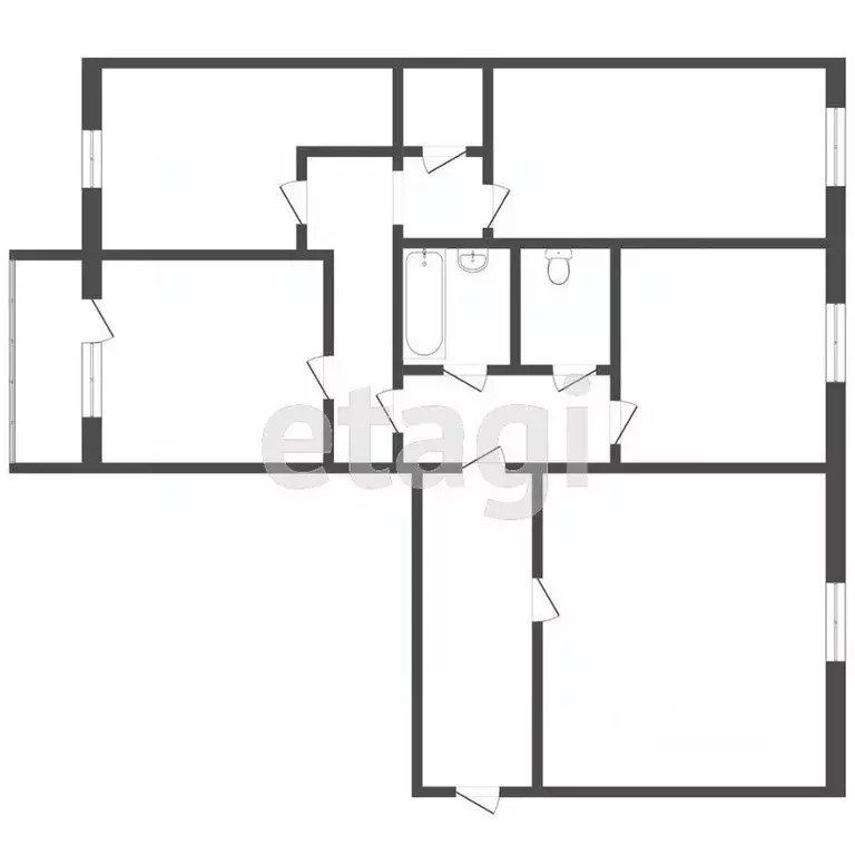 4-к кв. Свердловская область, Нижний Тагил ул. Дружинина, 39 (76.4 м) - Фото 1