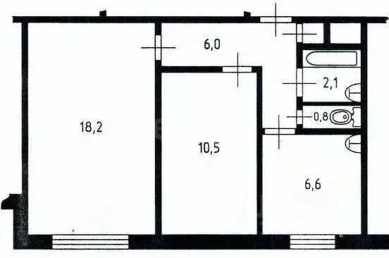 3-к кв. Липецкая область, Липецк ул. Имени Баумана, 327 (60.6 м) - Фото 1