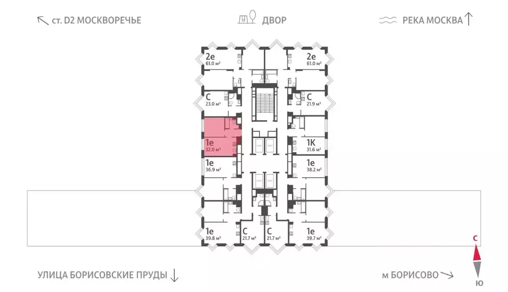 1-к кв. Москва Вэйв жилой комплекс (32.0 м) - Фото 1