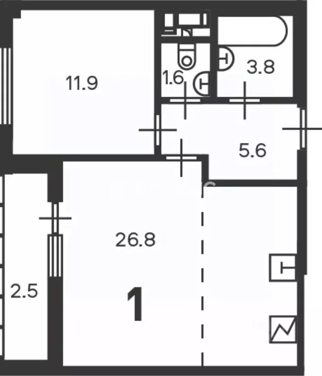 1-к кв. Москва Кусковская ул., 12/1 (49.7 м) - Фото 2