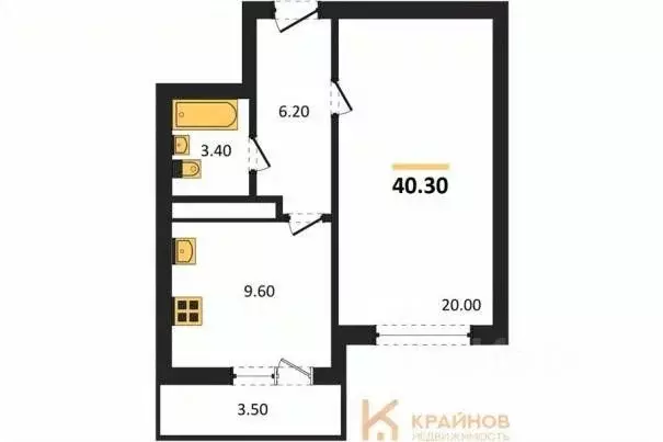 1-к кв. Воронежская область, Воронеж Московский просп., 179/14 (40.3 ... - Фото 0
