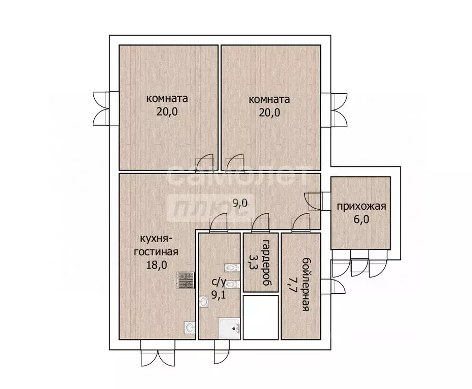 Дом в Тюменская область, Тюменский муниципальный округ, с. Перевалово ... - Фото 2