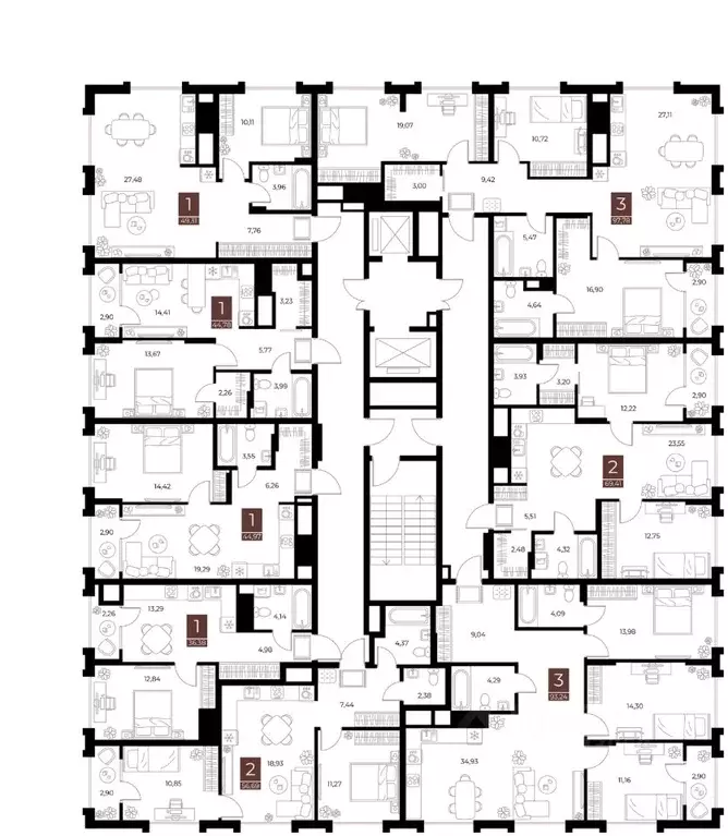 1-к кв. Рязанская область, Рязань ул. Бирюзова, 20с1 (49.31 м) - Фото 2