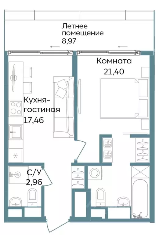 2-к кв. Крым, Саки ул. Морская (50.79 м) - Фото 1