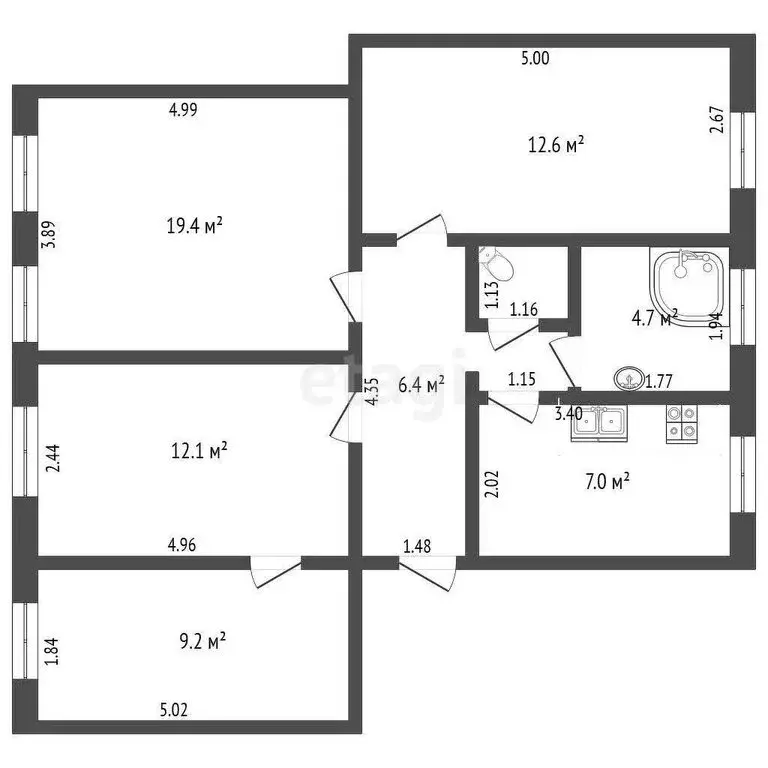 4-комнатная квартира: Самара, Садовая улица, 245 (72.3 м) - Фото 0
