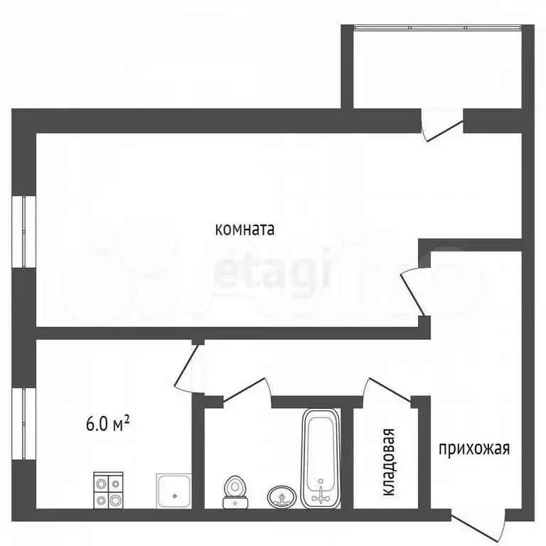 1-к. квартира, 36 м, 9/9 эт. - Фото 0