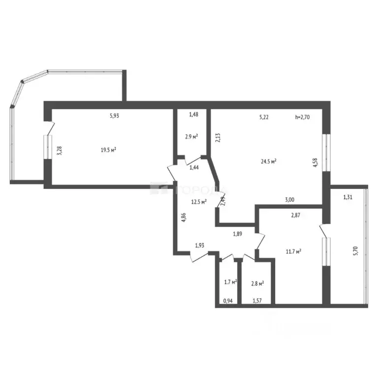 2-к кв. Алтайский край, Новоалтайск ул. Григорьева, 2 (75.6 м) - Фото 1