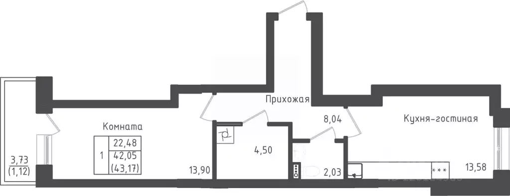 1-к кв. Московская область, Дмитровский городской округ, д. Рыбаки ... - Фото 0