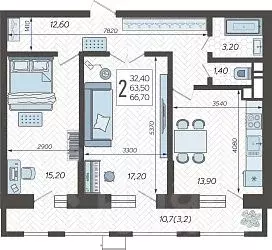 2-к кв. Краснодарский край, Краснодар 9-й километр мкр, ул. ... - Фото 1